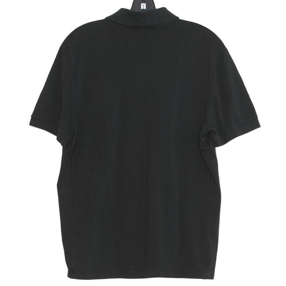 Express Mens Shirt Polo Classic Fit Preppy Y2K 90s Sporty Crest Black Medium - Picture 2 of 5